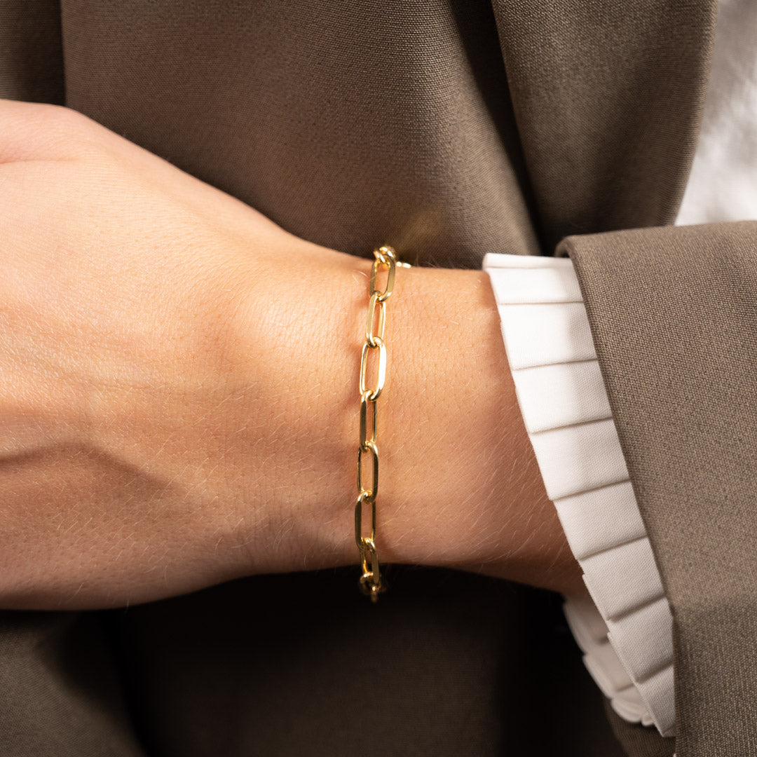 ALMA LARGE LINK GOLDEN BRACELET – Sisi Copenhagen