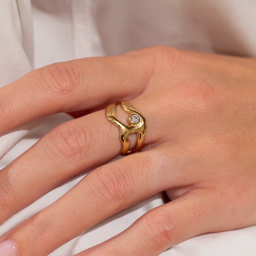 Astra Angel Rings ASTRA CRYSTAL GOLDEN RING – Sisi Copenhagen