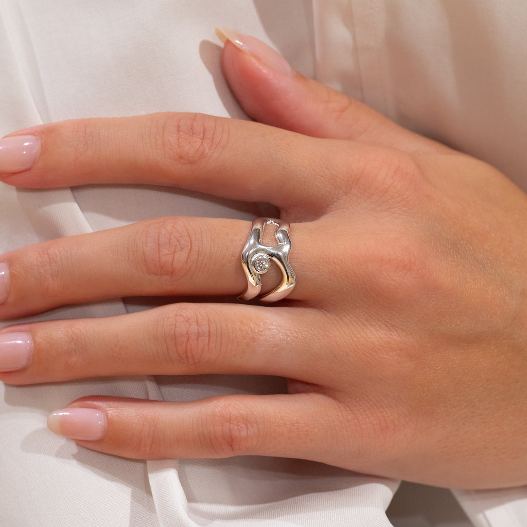 Astra Angel Rings ASTRA CRYSTAL SILVER RING – Sisi Copenhagen