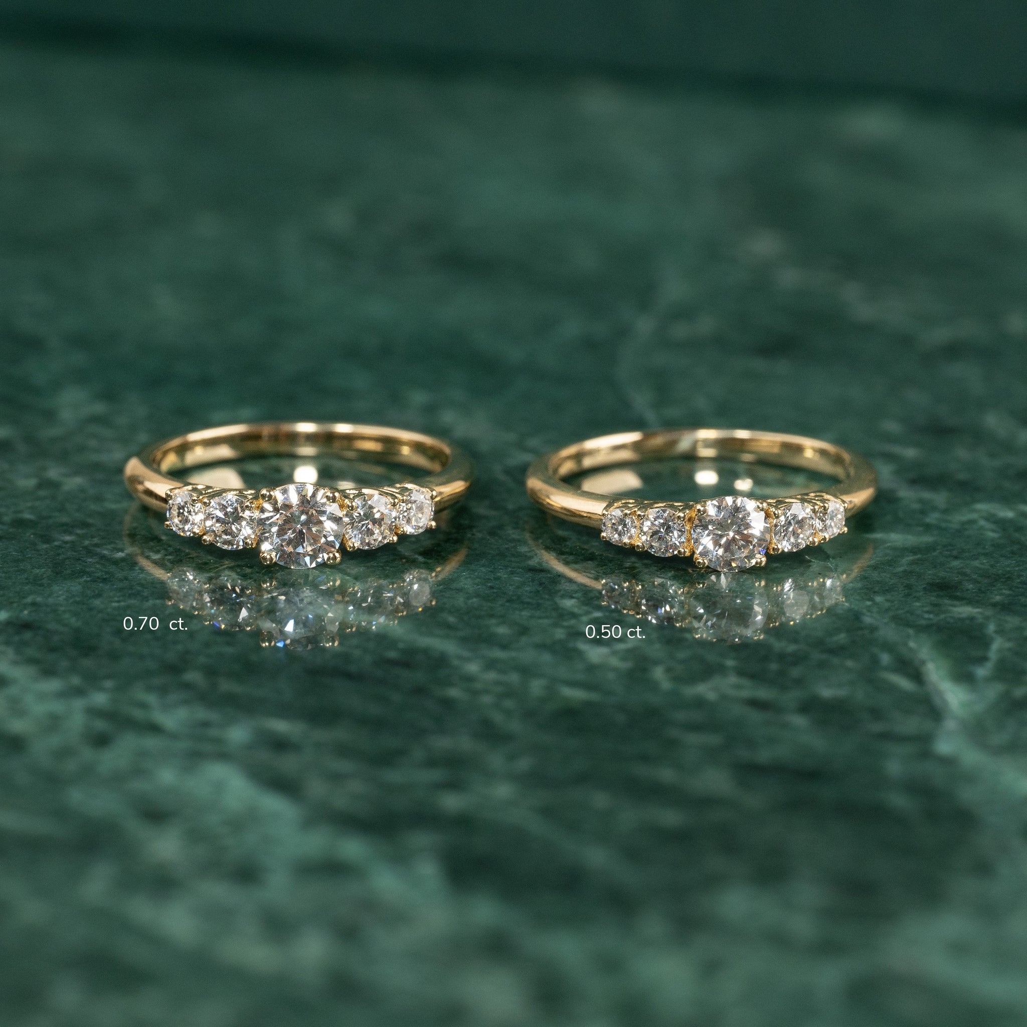 FIVE-STONE TRELLIS DIAMOND RING YG – Sisi Copenhagen