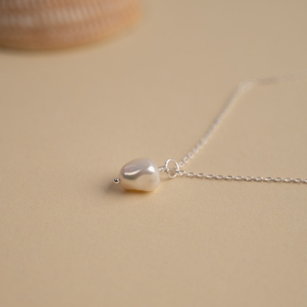 NOELLA PEARL SILVER PENDANT – Sisi Copenhagen