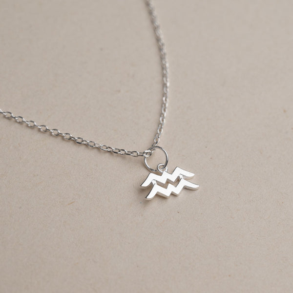 Sterling Silver Aquarius Star Sign Necklace